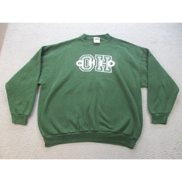Tultex Other - Vintage Ohio Sweatshirt Men Extra Large Green Tultex Sweater Jumper